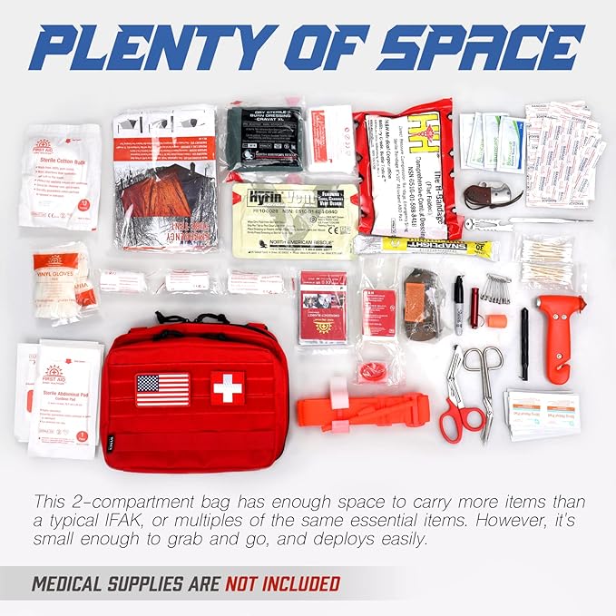 WYNEX Tactical Large Admin Pouch of Double Layer Design, Molle EDC EMT Utility Pouch with Map Sleeve Modular Tool Pouch Large Capacity Flag Patch Included