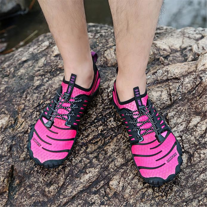 UBFEN Water Shoes Aqua Swim Shoes Mens Womens Beach Sports Quick Dry Barefoot for Boating Fishing Diving Surfing