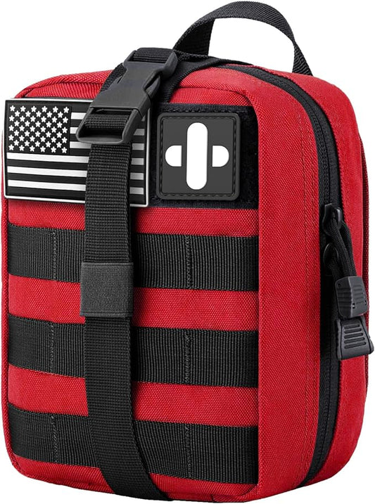 Medical MOLLE Tactical Pouch, EMT First Aid IFAK Rip-Away Utility Pouch for Camping Hunting Hiking Home Car and Adventures