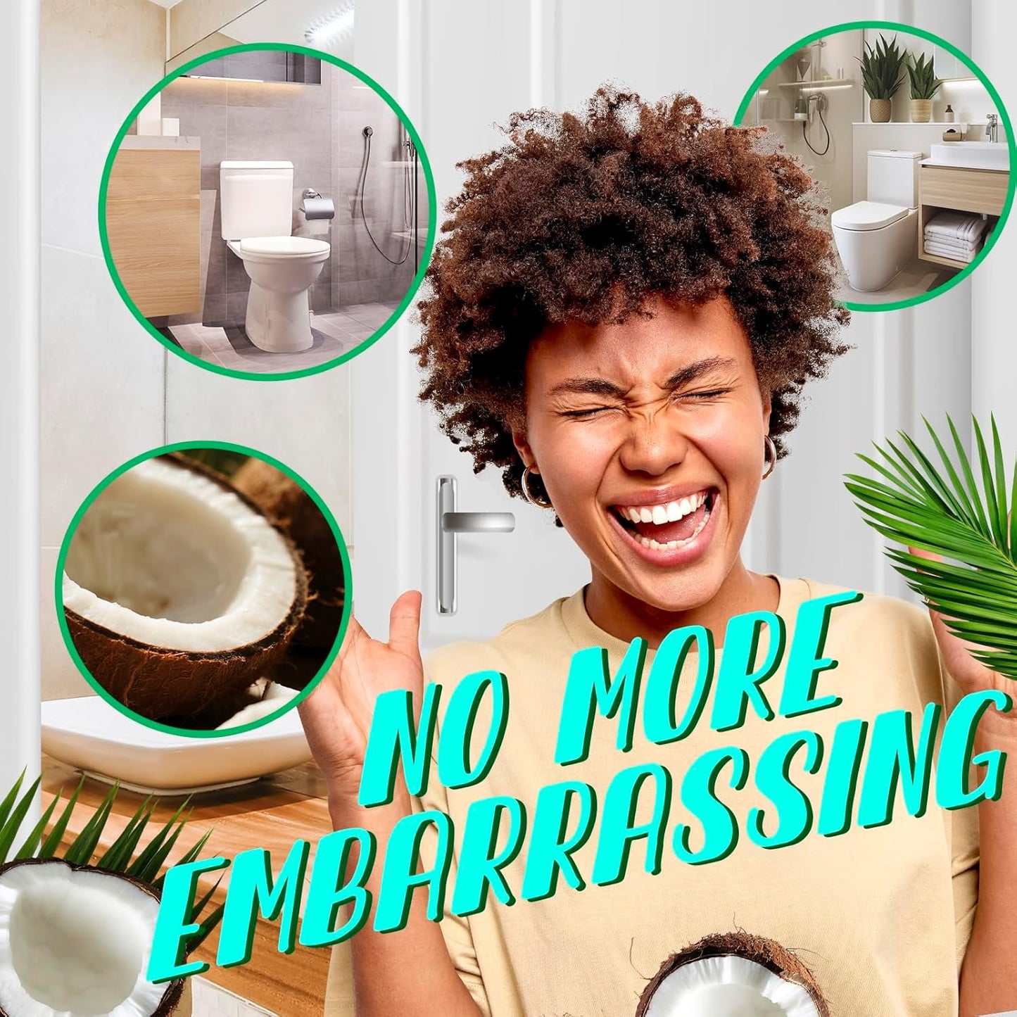 Toilet Spray, Coco Beach, Bathroom Odor Eliminator, Travel Size Air Freshener Spray, 2 Fl.Oz(2 Pack)