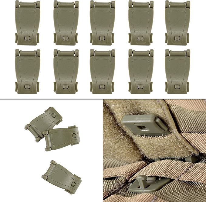 BOOSTEADY 36PCS Attachments for Tactical Backpack Vest Belt,D-Ring Grimloc Locking Gear Clip, Web Dominator Elastic Strings, Strap Management Tool Buckle,Hydration Tube Clips,Key Ring,MOLLE Bag