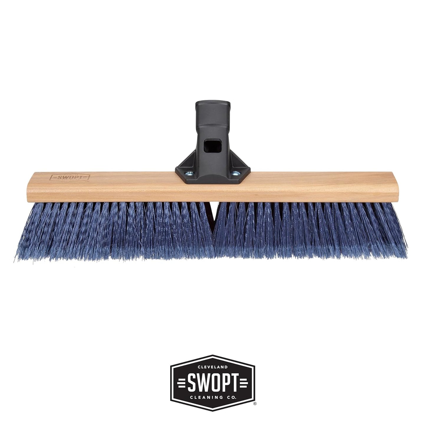 SWOPT 18” Premium Multi-Surface Push Broom Cleaning Head — Indoor and Outdoor Push Broom — Interchangeable with All SWOPT Cleaning Products for More Efficient Cleaning and Storage