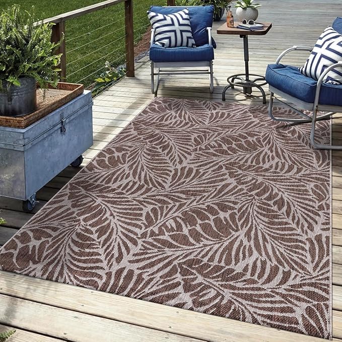 Keen Home Design Terrace Outdoor Area Rug - 12x15 Washable Indoor/Outdoor Rug for Patio, Kitchen, Balcony, Beach, Garden, Deck and Porch, Size: 12'x15'
