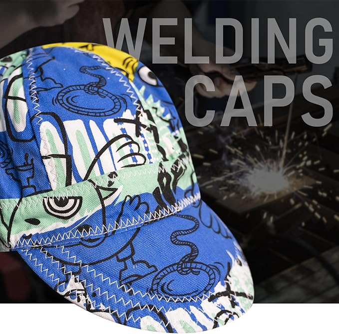 YESWELDER Welding Cap, Monster Style 7-1/4", Heat-Resistant Reversible Protective Welders Cap