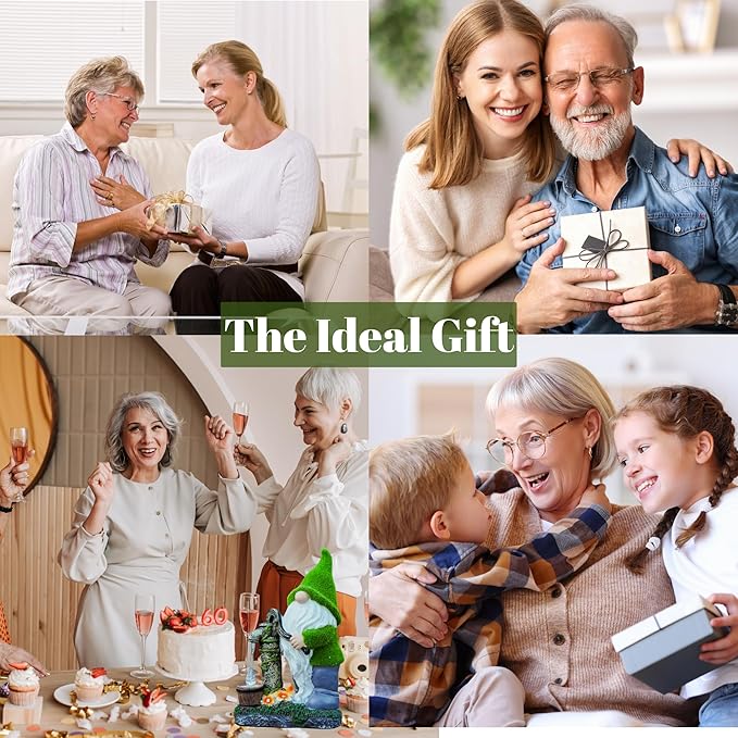 Water Pump Gnome Decorations for Yard/Lawn/Patio/Deck Outdoors Decor – Weatherproof Garden Statue – Fun Spring Summer Charming Gnomes Gifts for Women (Forest Green) and home - Fall Deals/Clearance