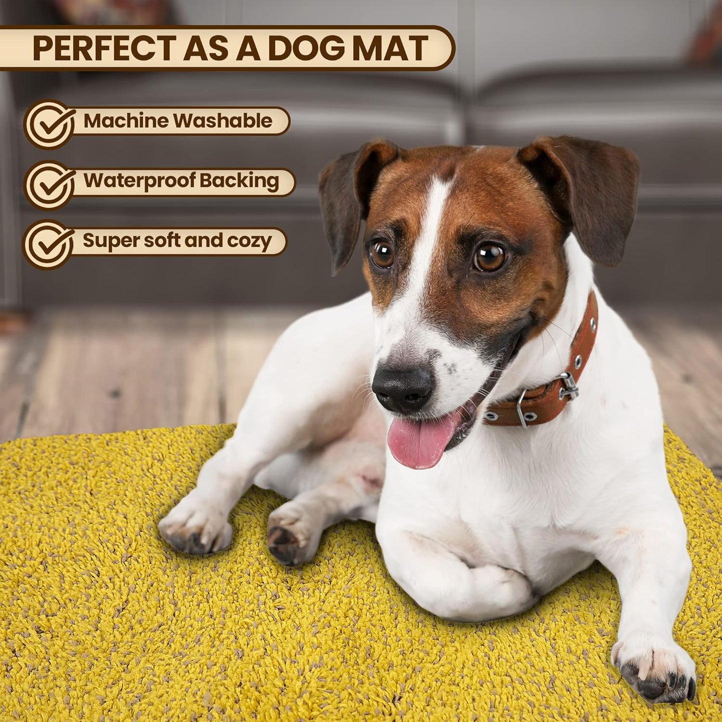 Premium Microfiber Indoor Door Mat – 36"x72" Washable Entry Mat, Non-Slip, Waterproof Backing, Super Absorbent, Low Profile Entryway Doormat for Indoor Entrance