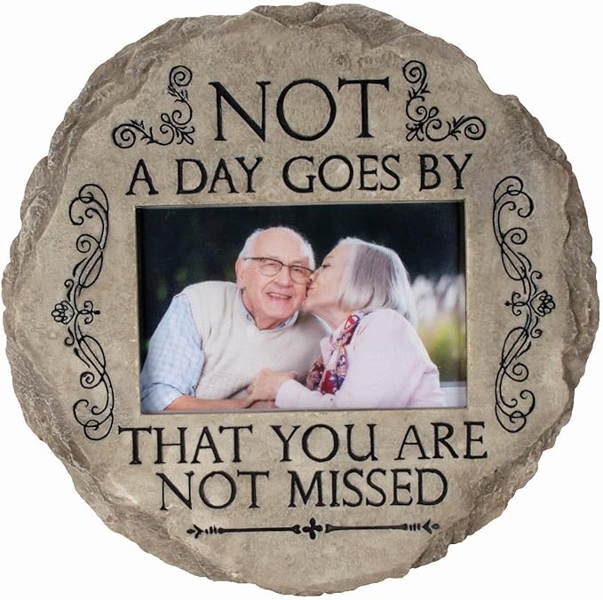 Spoontiques - Garden Décor - Memory Grandpa Stepping Stone - Decorative Stone for Garden