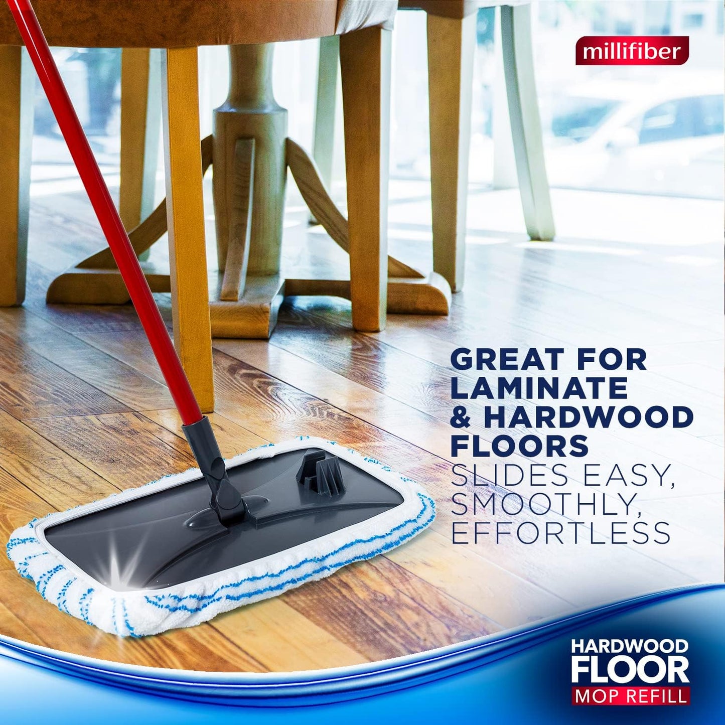 Microfiber Mop Refills 15x8 Inches, 3-Pack (Mop is Not Included)