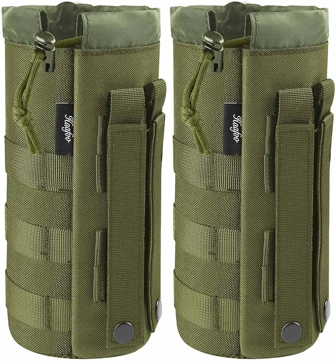Molle Water Bottle Holder, Upgraded 1000D Nylon Tactical Molle Water Bottle Pouch, Sports Water Bottle Bag Bottom Mesh Lining Hydration Carrier for Camping, Climbing, Hiking and Travelling