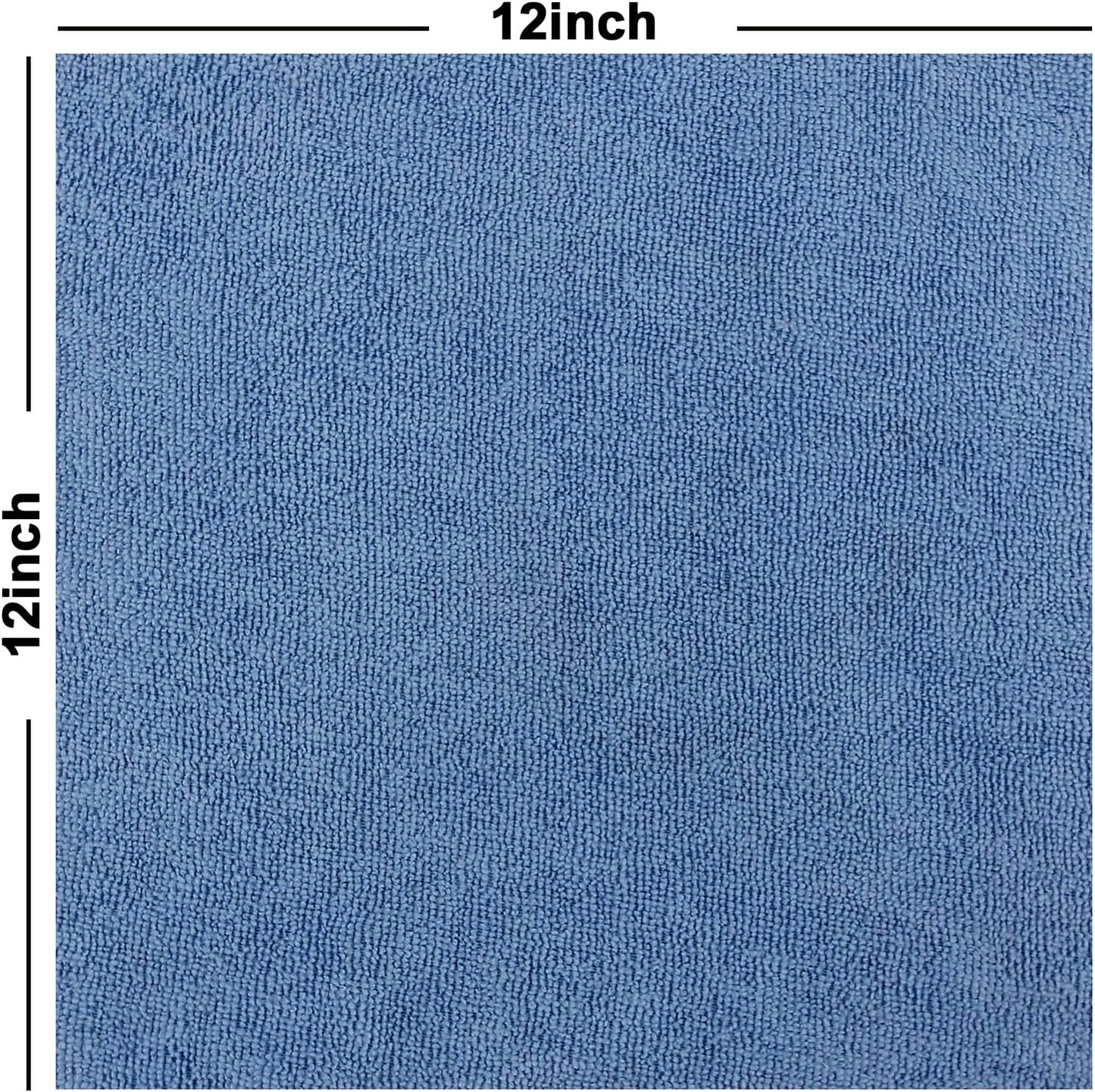 Tricol Clean Profesional Resuable Lint Free Microfiber Edgeless Cleaning Cloth 50PK Cleaning Rags,Absorbent Microfiber Wipes in Dispenser Box for Housekeeping, Car Cleaning (12 * 12 Inches) (blue1)