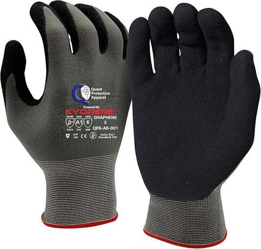 Quest Protective Apparel Cut Resistant Gloves - Puncture Resistant Cutting Gloves Work - Constructed with Graphene Technology