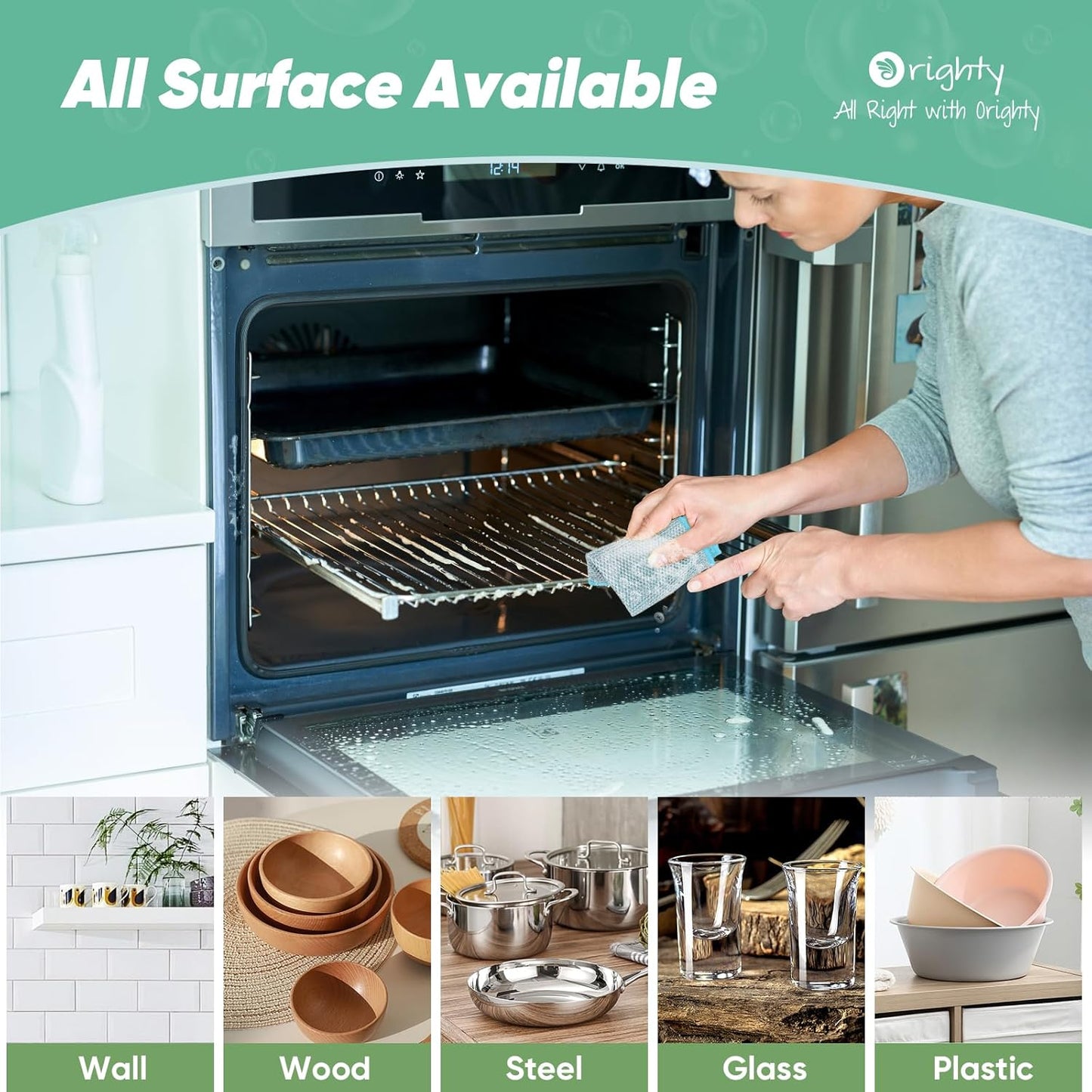 Orighty Multipurpose Wire Dishwashing Rag 24 Pcs, Upgraded Double-Layer Non-Scratch Wire Dish Cleaning Cloths, Kitchen Reusable Steel Scrubber, Powerful Dishcloth Rag for Cookware, Multicolor, 7"x8"