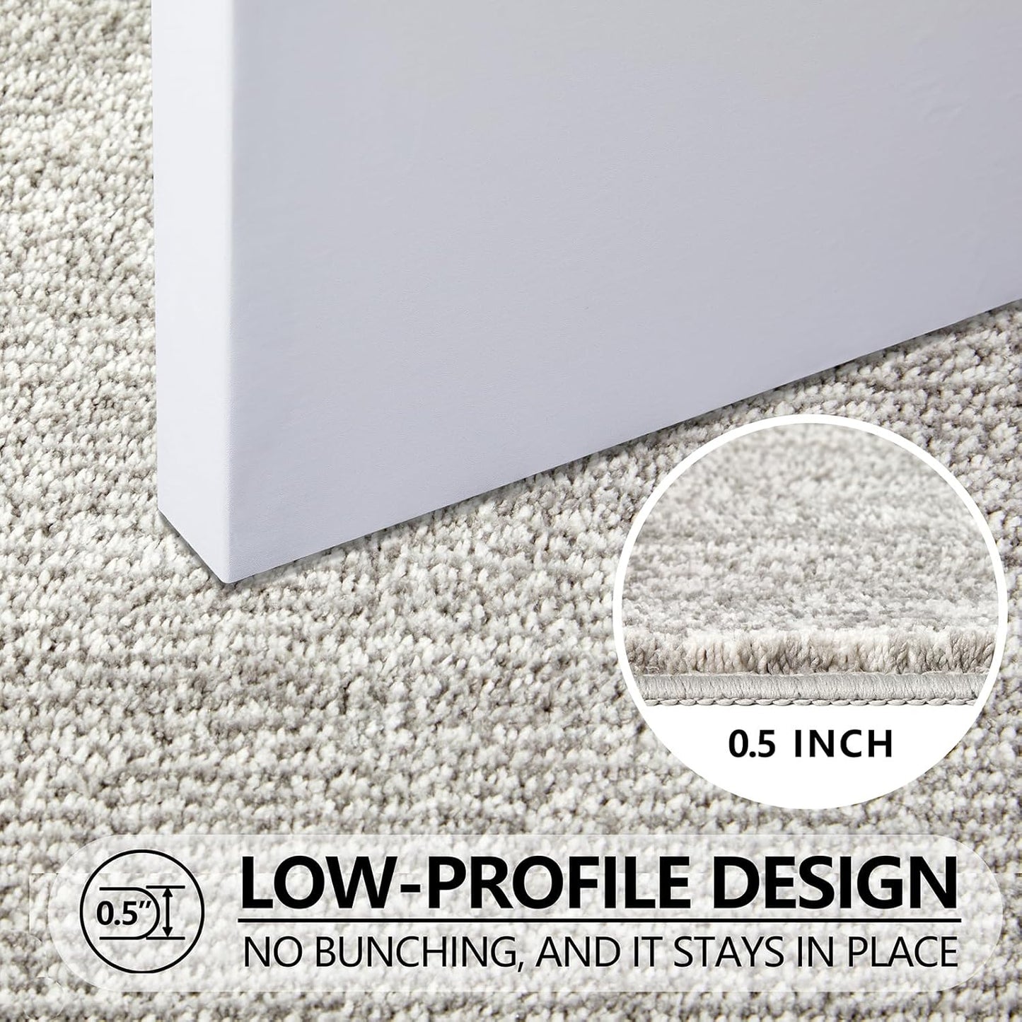 REFETONE Indoor Doormat, Front Door Mat 20"x32" Absorbent Rubber Backing Non Slip Back Door Mats, Washable Low-Profile Inside Floor Mat Door Rugs for Entryway, Resist Dirt Mud Mat for Dogs, Grey