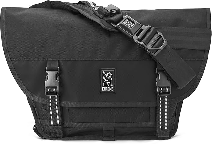 Chrome Industries Mini Metro Messenger Bag - 13 Inch Laptop Satchel with Signature Belt Buckle Closure, 20.5 Liter