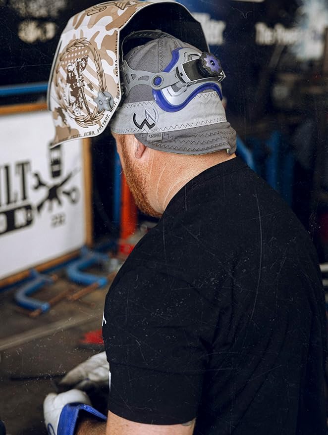 Welder Nation 8 Panel 10 oz Welding Premium Cap 100% Cotton Interior & Duck Canvas Exterior - Protective Durable Heavy-Duty