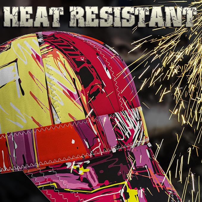 YESWELDER Welding Cap, Neon Style 7-3/8", Heat-Resistant Reversible Durable Protective Welders Cap