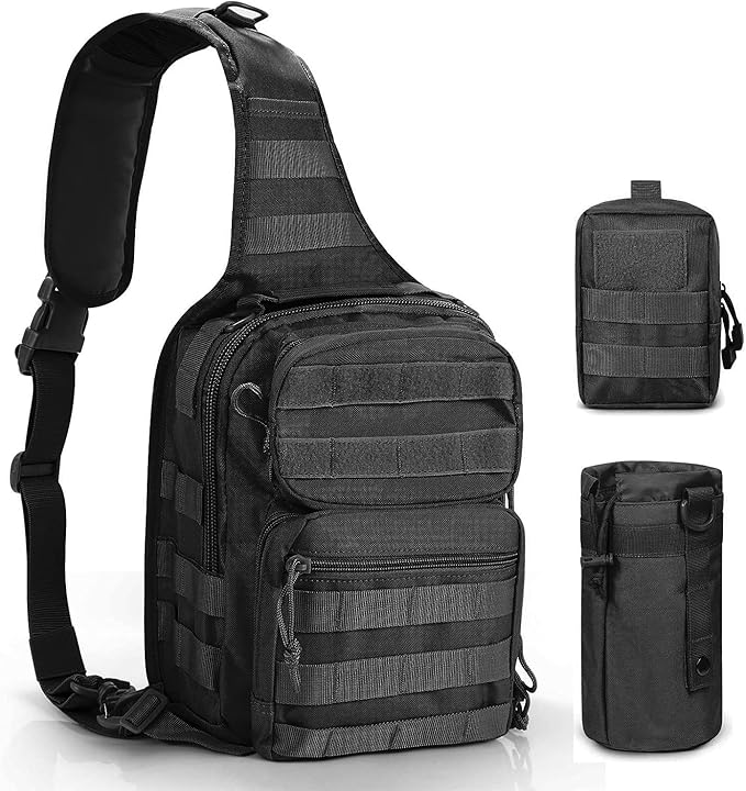 Gogoku 3 Pack Molle Pouch Combo Water Bottle Pouch Holder Tactical Molle Pouches Compact Utility Waist Bag Pack