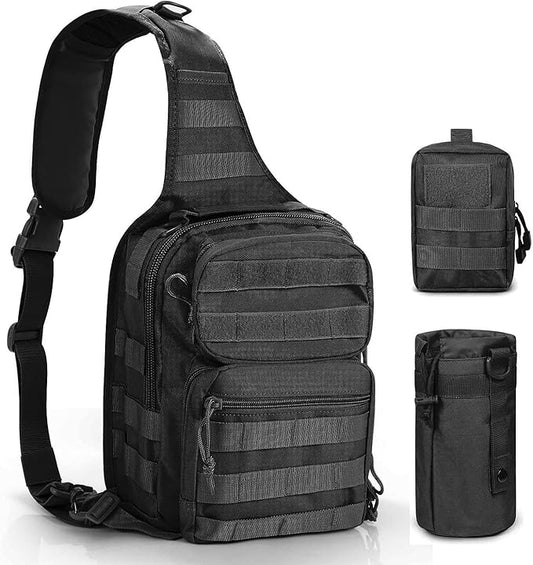 Gogoku 3 Pack Molle Pouch Combo Water Bottle Pouch Holder Tactical Molle Pouches Compact Utility Waist Bag Pack