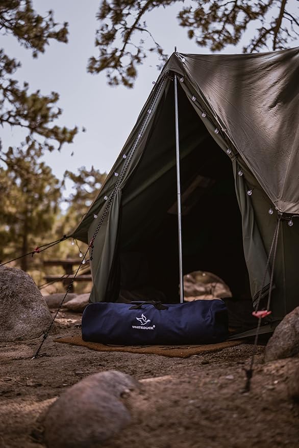 WHITEDUCK HOPLITE Heavy Duty Military Canvas Duffel Bag, Army Cargo Style, Foldable Tactical Outdoor Bag, Travel, Storage