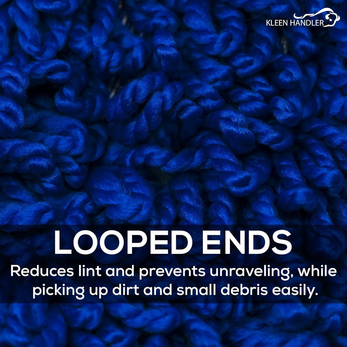 KLEEN HANDLER 24 Inch Microfiber Dust Mop, Medium Washable Commercial, Sweeper, Janitorial Head Replacement, Push Mop Broom, Blue