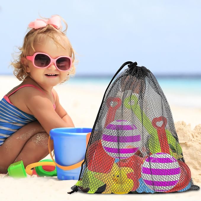 40PCS Mesh Drawstring Bag Durable Delicate Mesh Laundry Bag Multicolor Nylon Mesh Bag Small Mesh Gym Bag Travel Mesh Beach Bag Locking Closure Storage Bag For College, Gym, Yoga, Sport