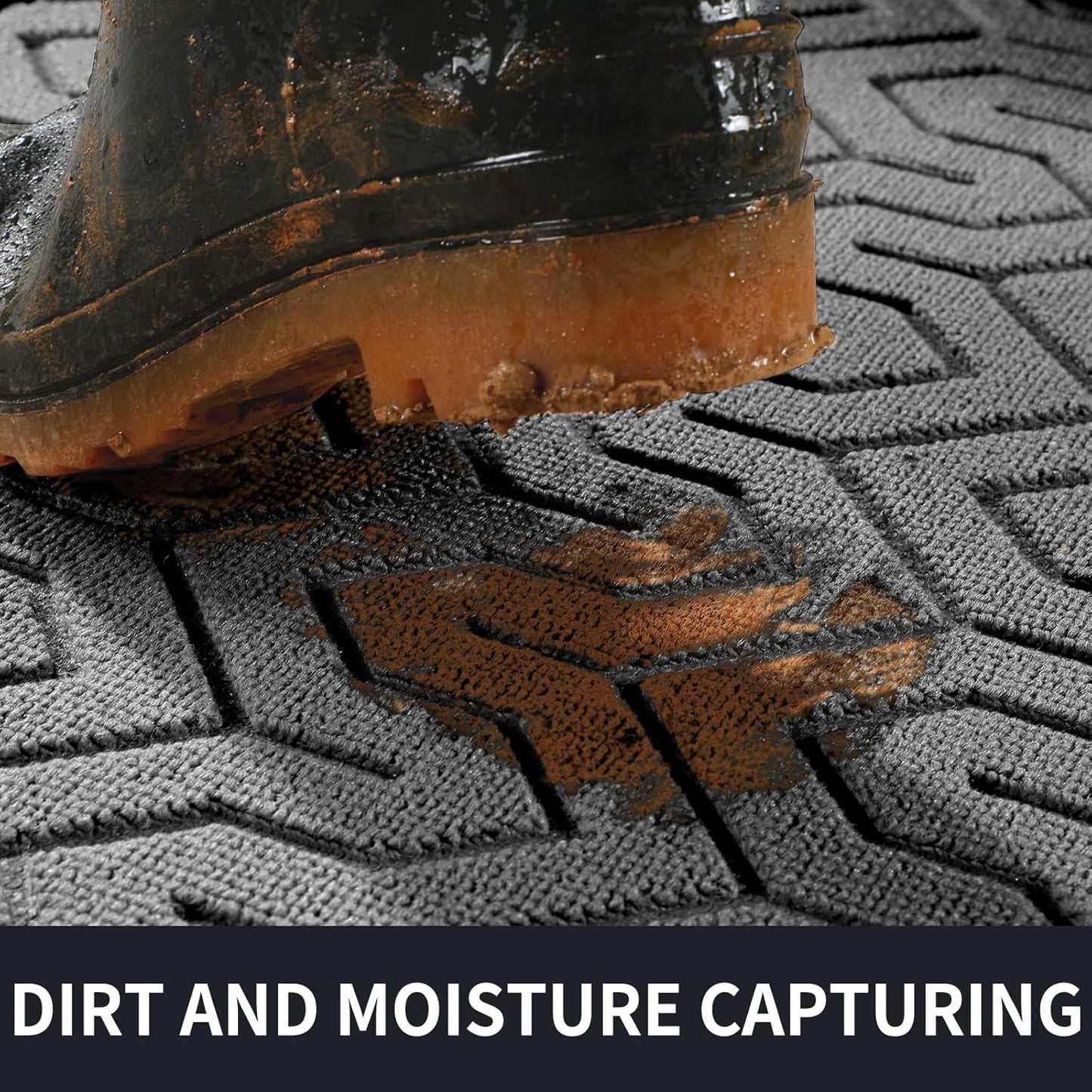 Yimobra Large Door Mat Outside Entrance 36x24, Waterproof Heavy Duty Outdoor Mats for Front Door, Non Slip Rubber Entry Mat for Garage Patio, Easy Clean, Grey