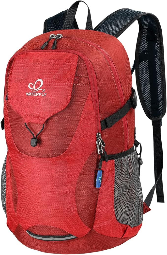 WATERFLY Lightweight Packable Hiking Backpack: 30L Foldable Travel Daypack Ultralight Camping Day Pack for Woman Man