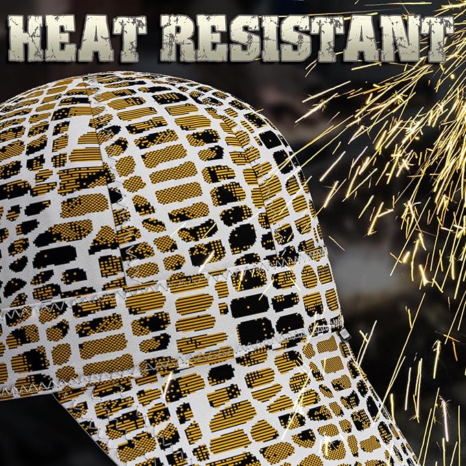 YESWELDER Welding Cap, Leopard Style 7-1/8", Heat-Resistant Reversible Durable Protective Welders Cap