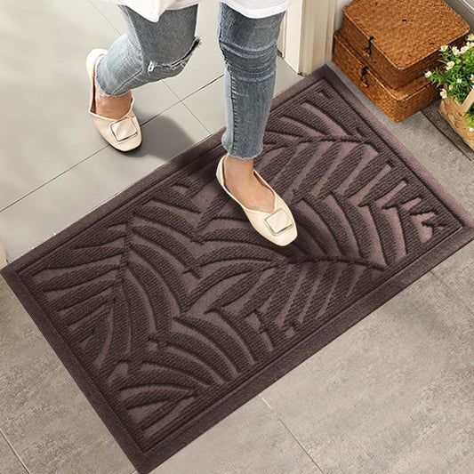 Front Door Mat, Absorbent Resist Dirt Welcome Door Mat Indoor Outdoor, Waterproof Doormat, Sturdy Non Slip Backing, Fade Resistant, Low Profile Entry Mat for Entryway, 36×24, Coffee