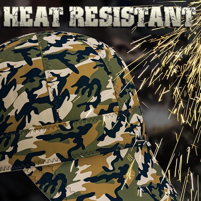 YESWELDER Welding Cap, Camouflage Style 7-1/8", Heat-Resistant Reversible Durable Protective Welders Cap