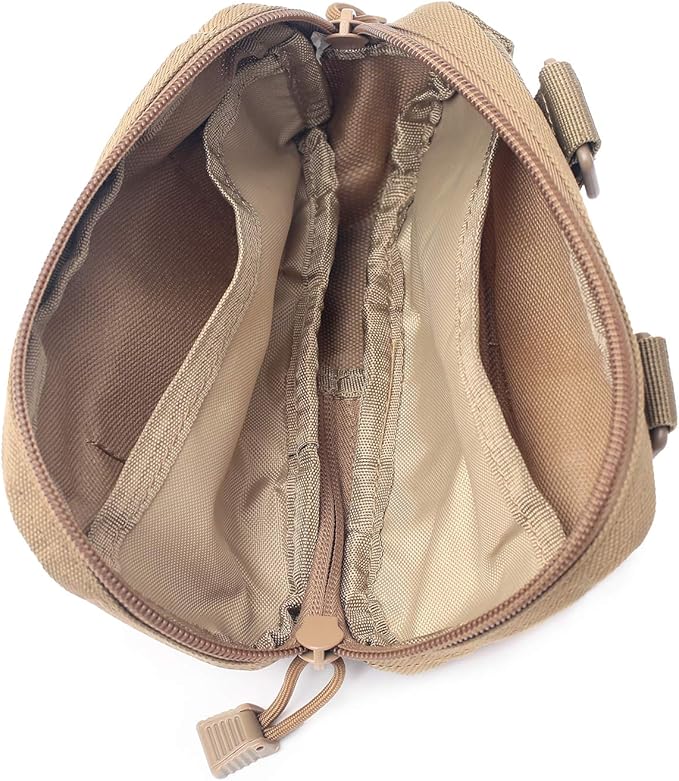 Tactical Molle Horizontal Admin Pouch Compact 1000D Utility EDC Tool Bag with Shoulder Strap