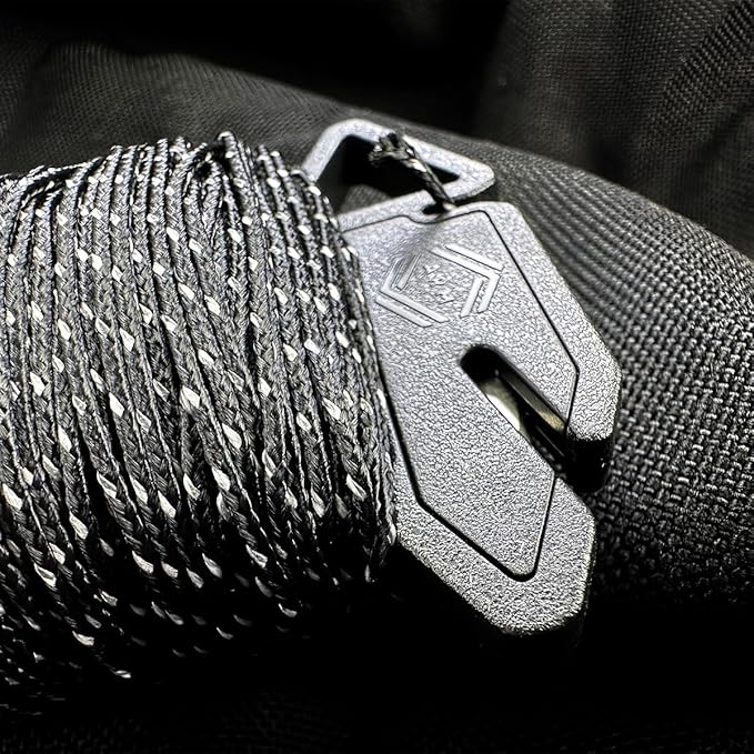 Atwood Rope Ready Rope™ Micro Cord Dispenser 125ft 100lb Test, Camping Gear Survival Tool, Built in Storage, Cutting Blade, Cord Grip, Gear Loop, Made in USA