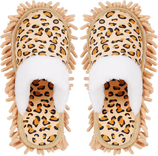 Microfiber Mop Slippers House Floor Dusting Slippers for Kitchen Office (Women 7-9/Men 5-7)