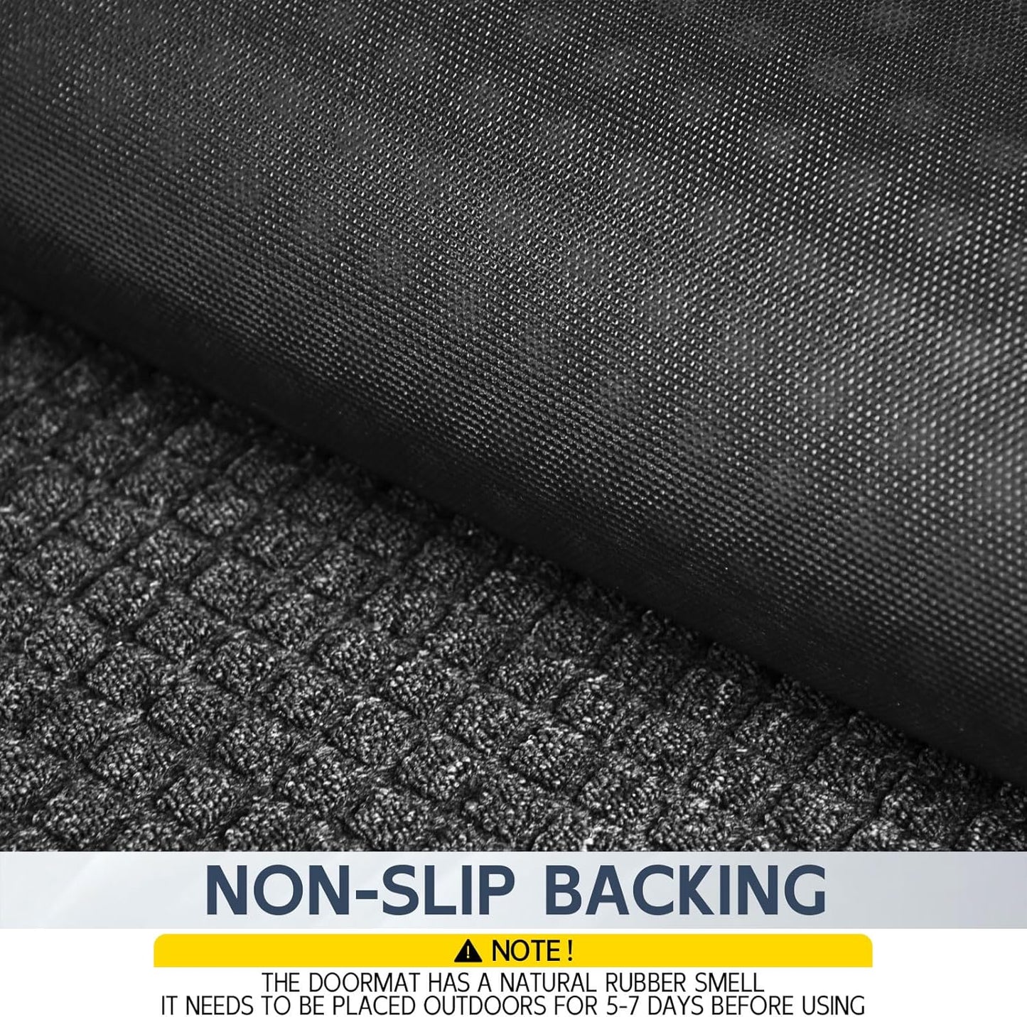 Indoor Outdoor Front Door Mats, 48" x 36" Rubber Backing Non Slip Durable Welcome Floor Mats for Patio, Garage Entrance, Stain and Fade Resistant Commercial Doormats for High Traffic