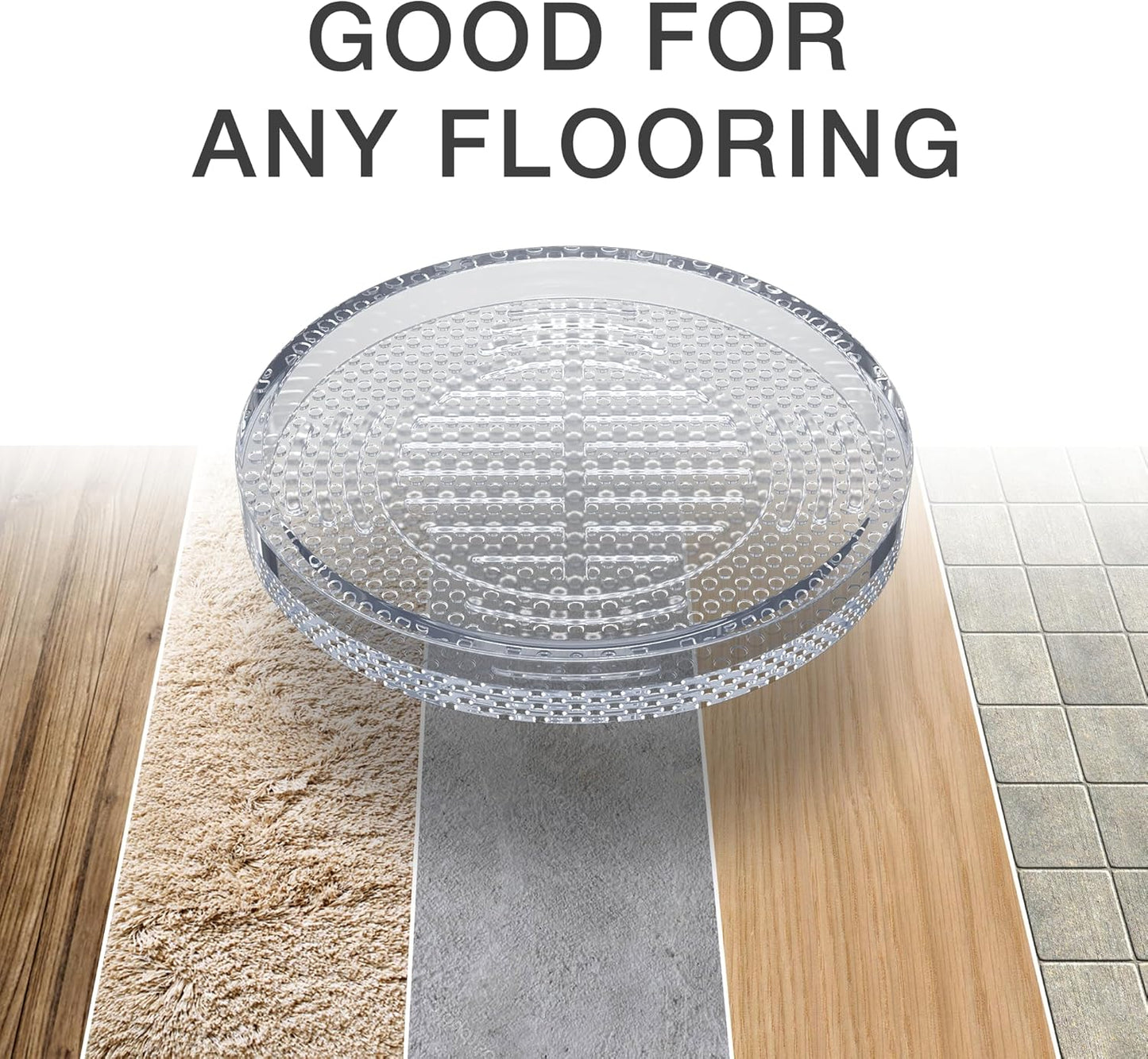 X-Protector Furniture Cups - 4 PCS 2.2" - Non Slip Furniture Pads for Hardwood Floors - Transparent Floor Protectors - Bed Stoppers to Prevent Sliding - Keep Furniture from Sliding on Floor! (Round)