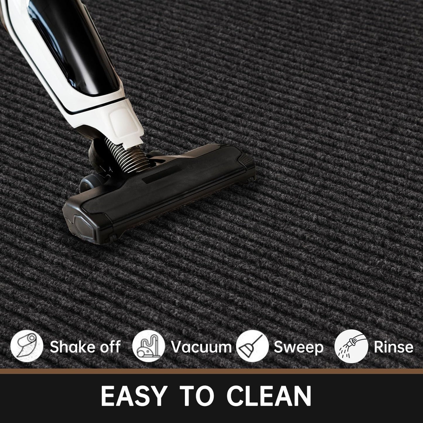 Front Door Mat, 96" x 48" Heavy Duty Indoor Outdoor Doormat, Non-Slip Welcome Mats for Entryway, Rubber Backing Low Profile Commercial Door Mats