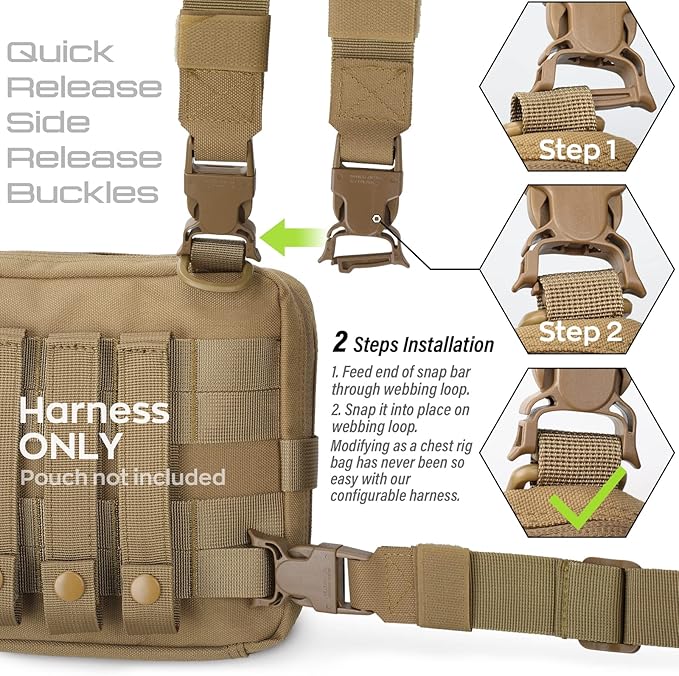 WYNEX Tactical Large Admin Pouch of Double Layer Design, Molle EDC EMT Utility Pouch with Map Sleeve Modular Tool Pouch Large Capacity Flag Patch Included