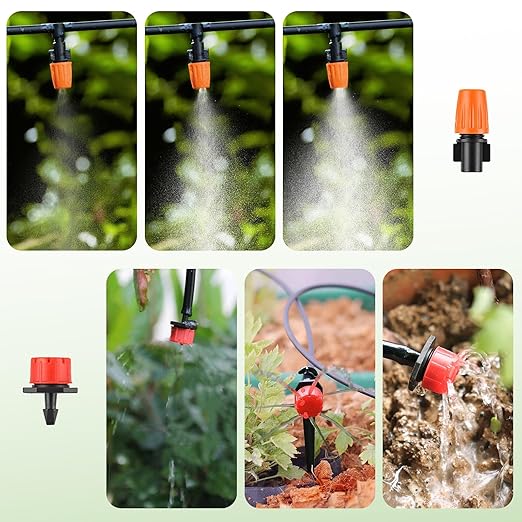 LasTool Garden Watering System,164FT/50M Drip Irrigation System Kits with 1/4 inch Blank Distribution Tubing Hose, Automatic Irrigation Equipment Set for Patio Lawn
