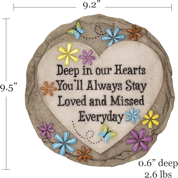 Spoontiques - Garden Décor - If Love Could Have Saved You Stepping Stone - Decorative Stone for Garden