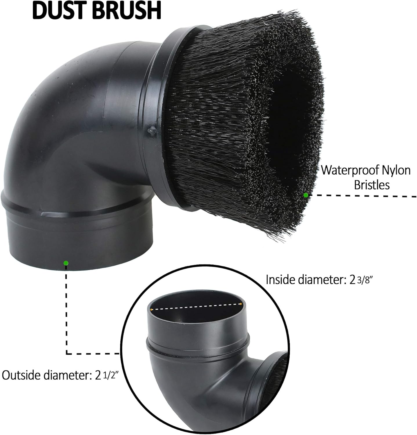 Shop Vac Accessories 2 1/2 inch Attachments (2.5 Wet Dry Vac Accessories - Extension Wands, Floor Brush, Dust Brush, Crevice Tool, Utility Nozzle, and Hose Kit (7-Pack Attachments)