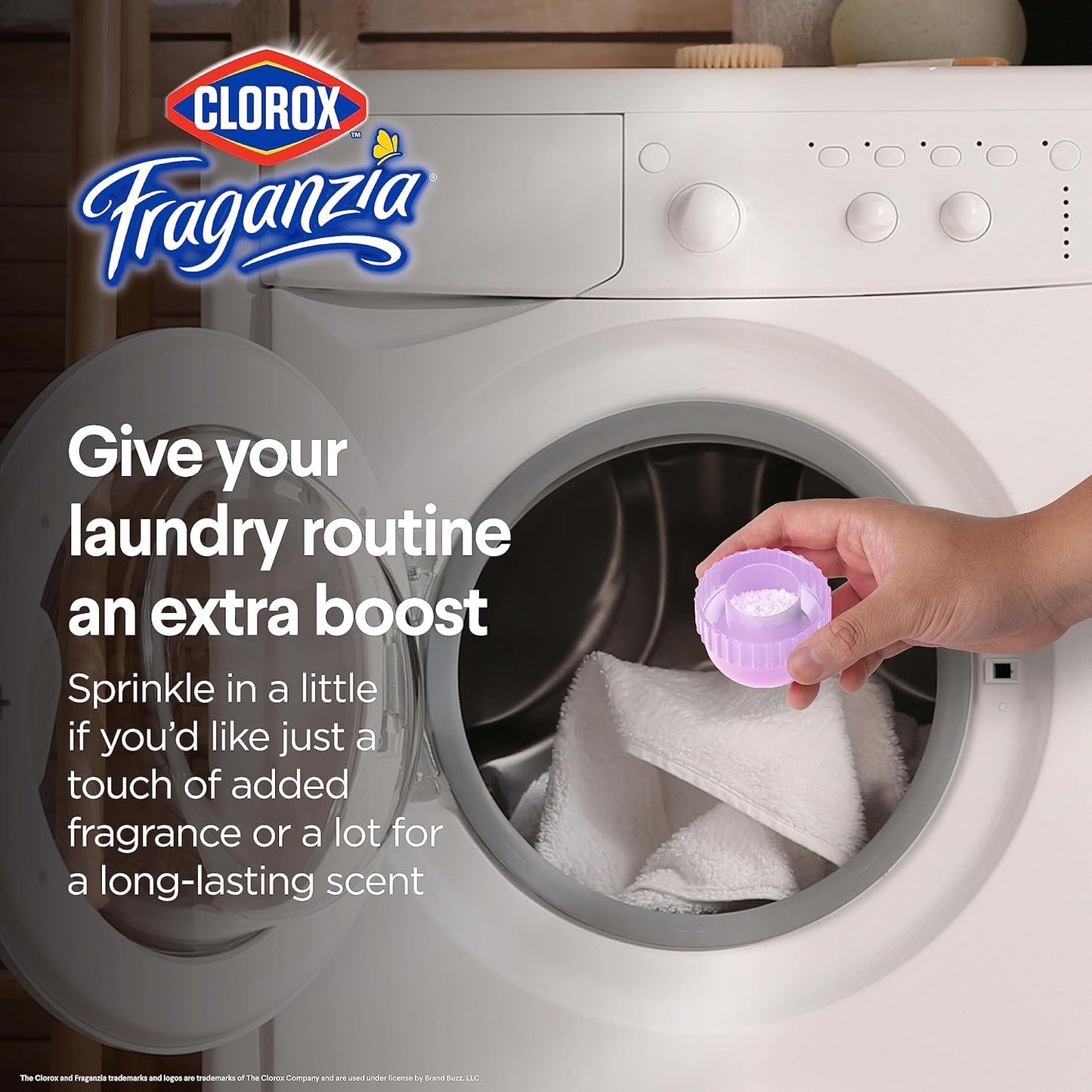 Clorox Fraganzia Laundry Scent Booster Crystals in Lavender with Eucalyptus Scent - Scented In-Wash Freshener Beads for Fresh, Clean, Great Smelling Clothes and Linens, 18 Oz - 2 Pack