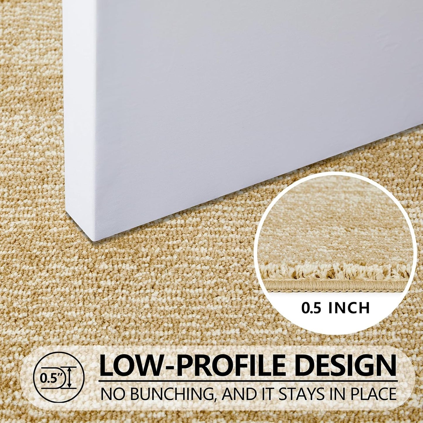 REFETONE Indoor Doormat, Front Door Mat 20"x32" Absorbent Rubber Backing Non Slip Back Door Mats, Washable Low-Profile Inside Floor Mat Door Rugs for Entryway, Resist Dirt Mud Mat for Dogs, Brown