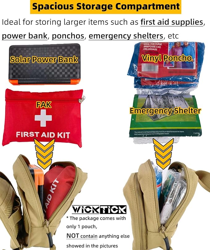 Tactical EDC Pouch, Molle Utility Pouch Gadget Organizer Holder Bag Phone Holster Waist Pack Admin Pouch Tool Pocket for Outdoor Activities, Attached to Backpack/Vest/Belt