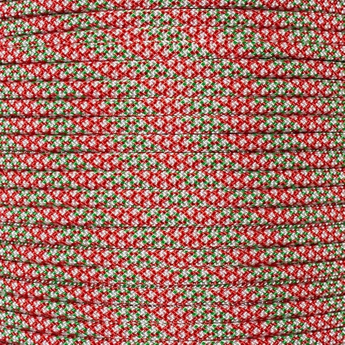 Paracord Planet 550lb Paracord with Line Winder Organizer 100 ft (Yule Tide)