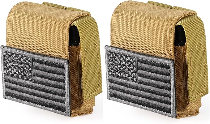 2 Pack Tactical Pouches, Molle EDC Compact Pouch Small Utility Pouch Accessories Battery Cigarette Case Card Holder Lighter Slot Mini Cigar Belt Waist Pack