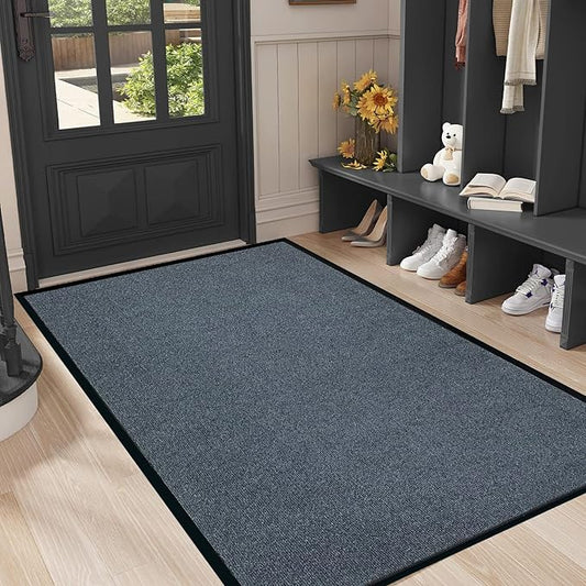 Heavy Duty Doormat, 3'x10' Indoor Outdoor Entry Rug, Commercial Entrance Mat with Rubber Border, Durable Welcome Mat, Rubber Backing Non Slip Doormat for Entryway, Large Garage Floor Mat