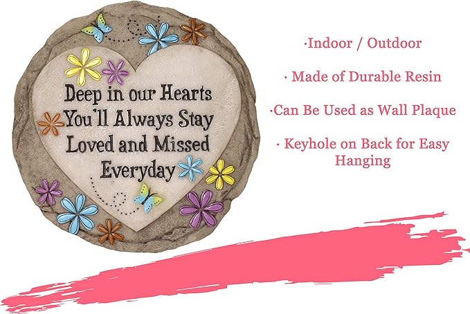 Spoontiques - Garden Décor - If Love Could Have Saved You Stepping Stone - Decorative Stone for Garden