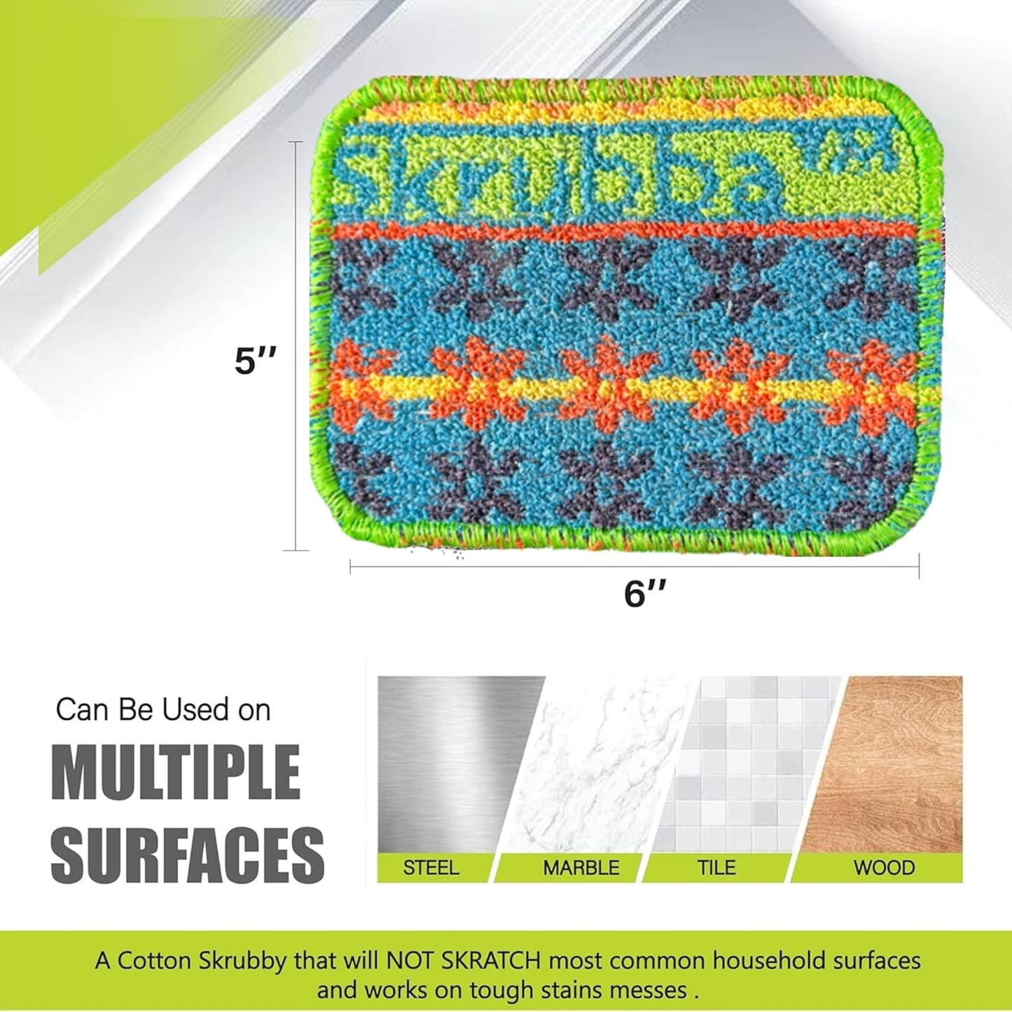 Wet-it! Skrubba 3-Pack Reusable Dish Scrubbers – Non-Scratch Scouring Pads for Kitchen & Household – Eco-Friendly, Dishwasher Safe Scrub Sponges for Dishes, Pots & Pans (Vogue)