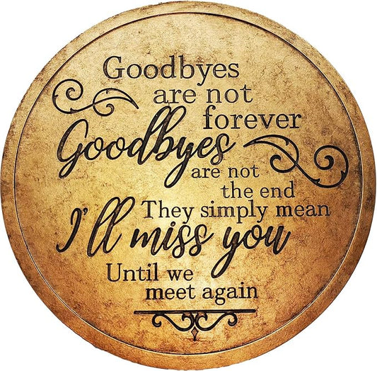 Spoontiques - Garden Décor - Goodbyes Stepping Stone - Decorative Stone for Garden