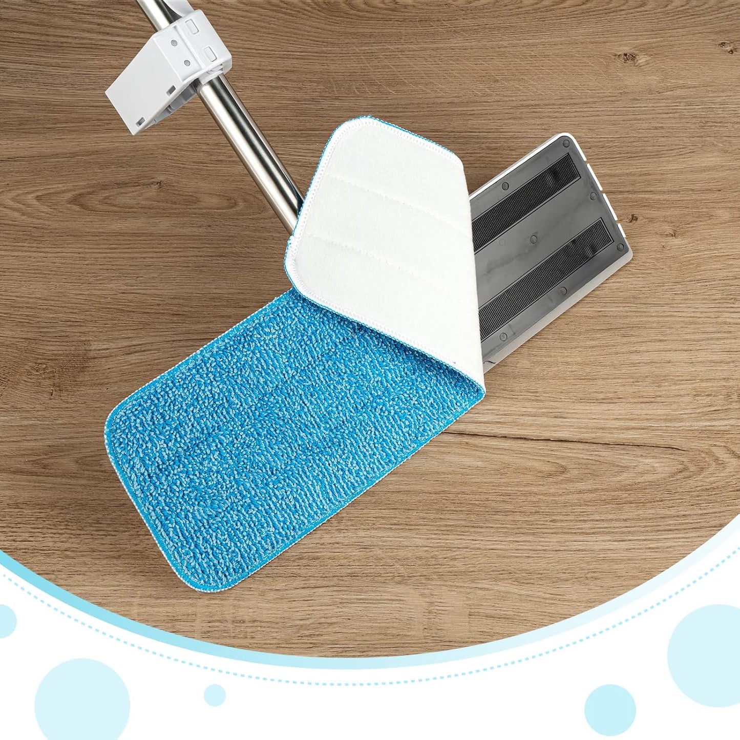 Microfiber Mop Pads, 18.5 x 6.3 Inch Reusable and Washable Spray Mop Pads, Wet and Dry Household Mop Pad Replacement, Set of 12(Colorful)